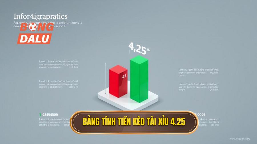 Bảng minh họa cách tính tiền kèo tài xỉu 4.25