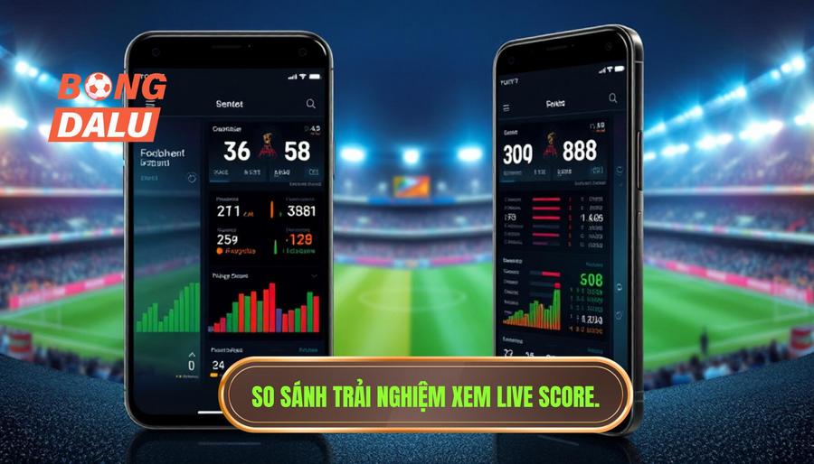 Bảng so sánh trải nghiệm cập nhật live score bóng đá tại các nền tảng